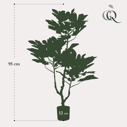 Kunstplant - Ficus Carica - Vijgenboom - 95 cm - Forest Plants