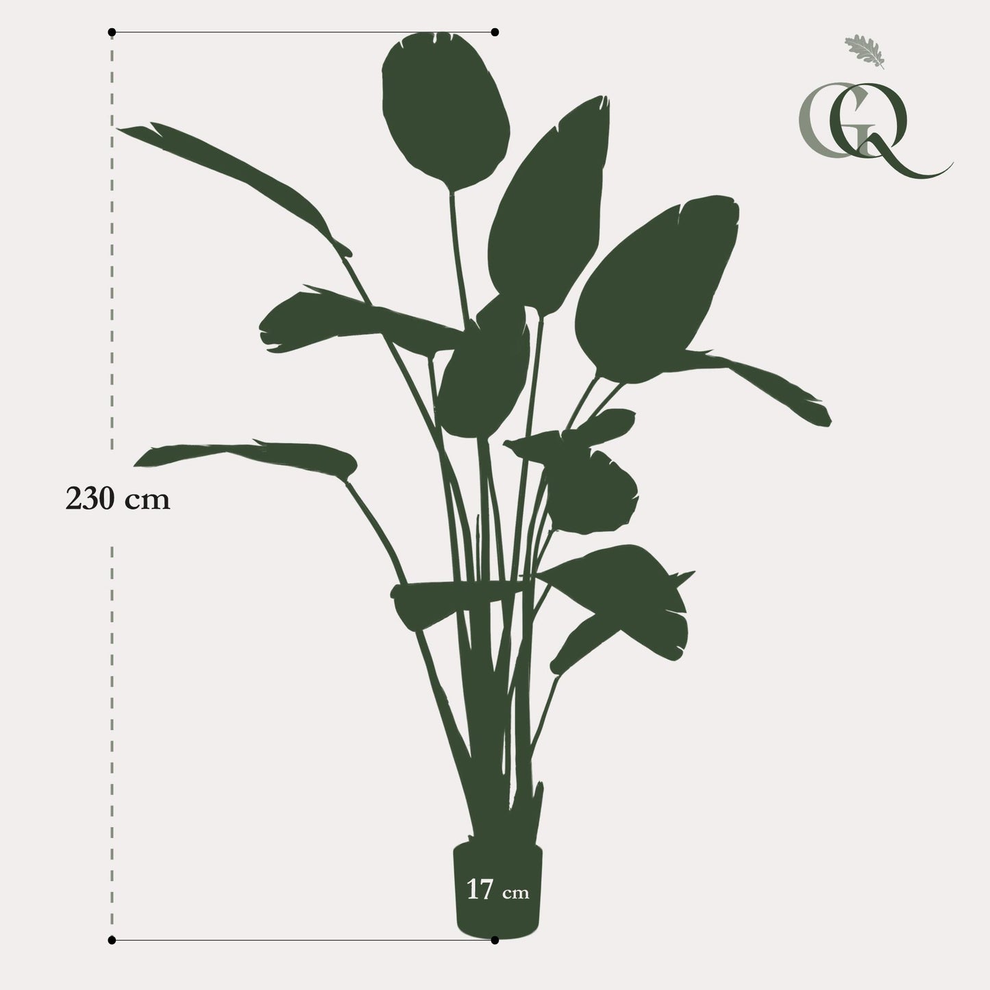 Kunstplant - Strelitzia Nicolai - Paradijsvogelbloem -  230 cm - Forest Plants