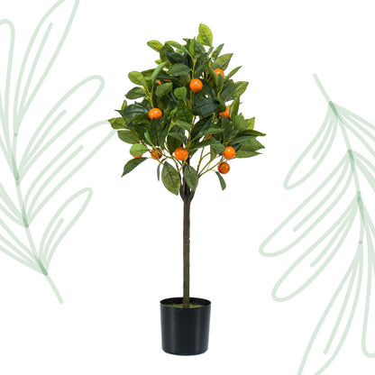Kunstplant - Citrus Sinensis - Sinaasappelboom - 75 cm - Forest Plants