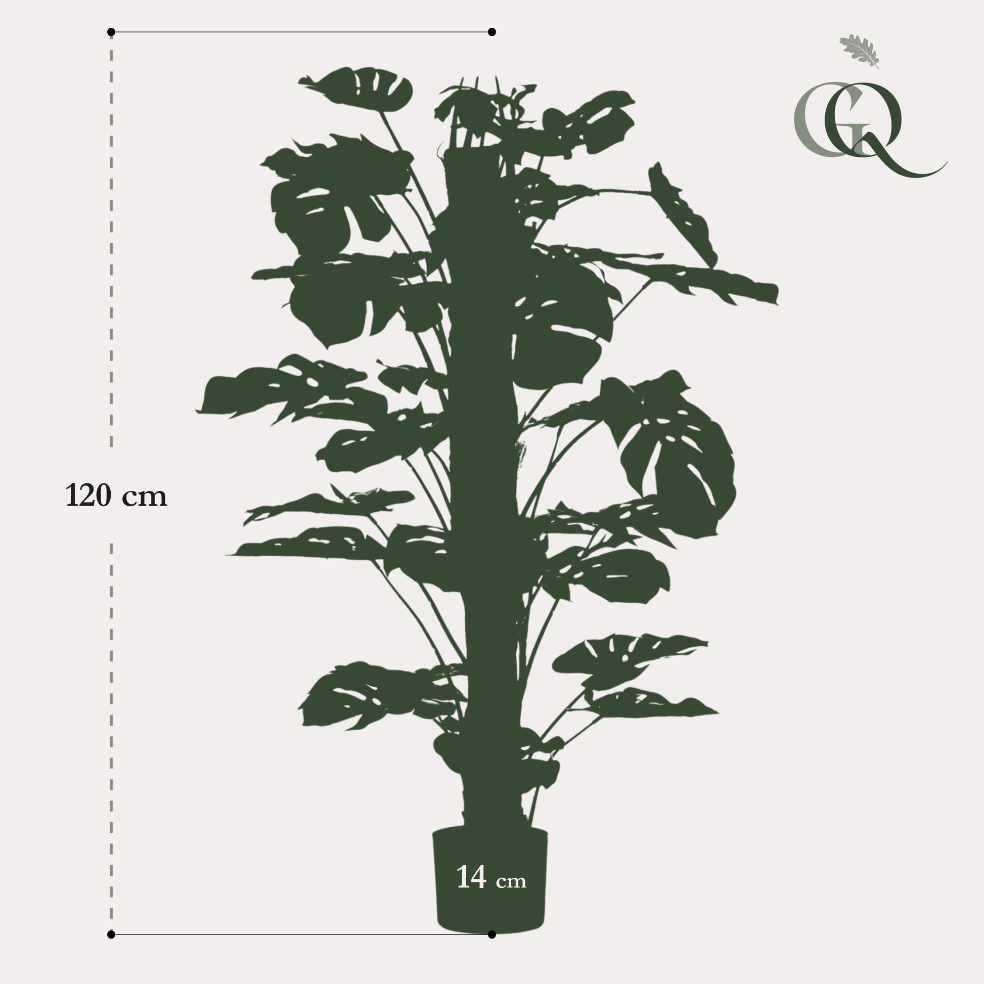 Kunstplant - Monstera Deliciosa - 120 cm - Forest Plants