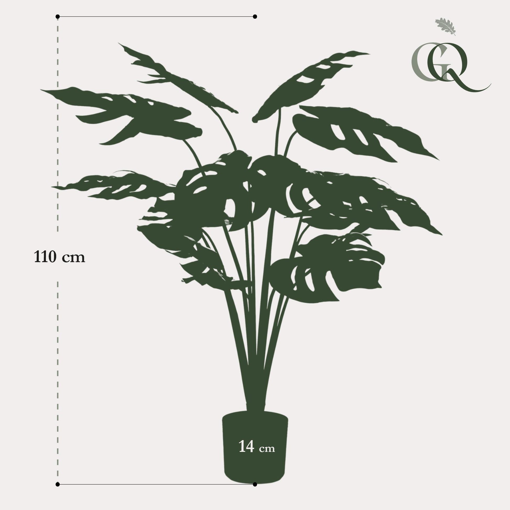Monstera Deliciosa - kunstplant - 95 cm - Forest Plants