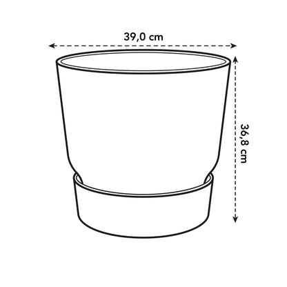 Pot elho Greenville Round grijs - D39 x H37