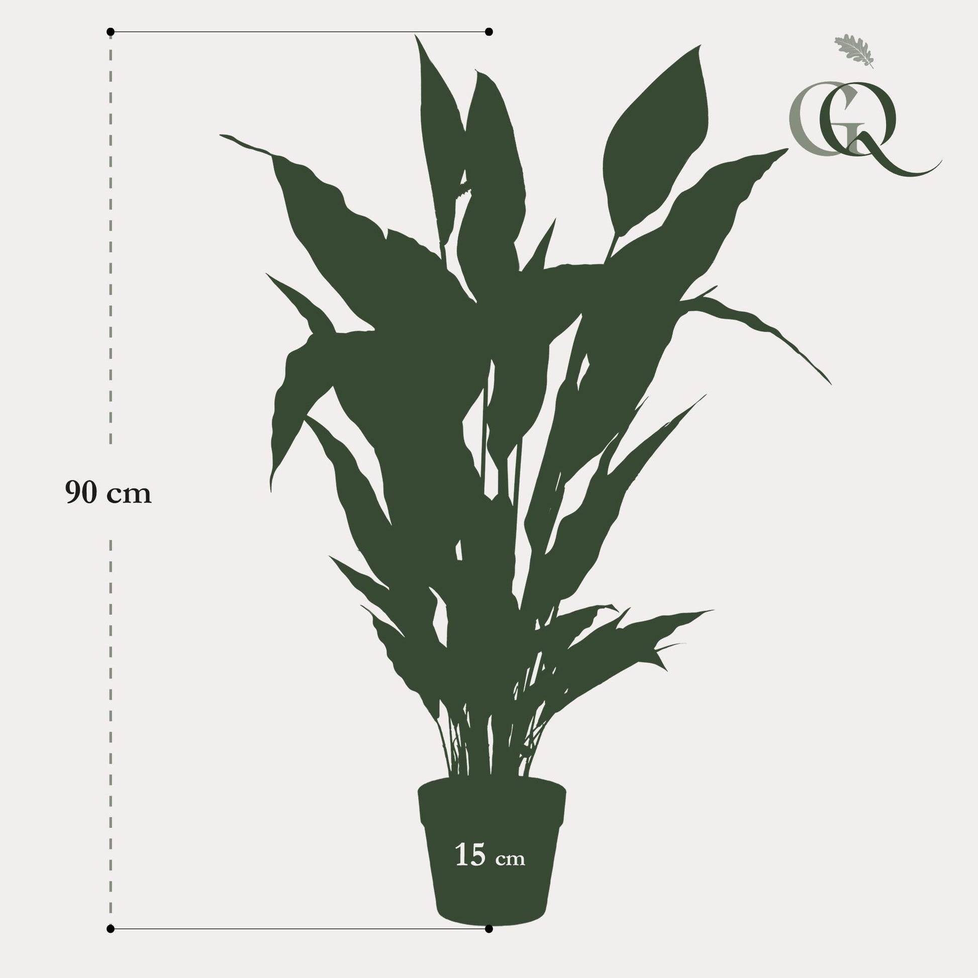 Kunstplant - Spathiphyllum - Lepelplant - 90 cm - Forest Plants