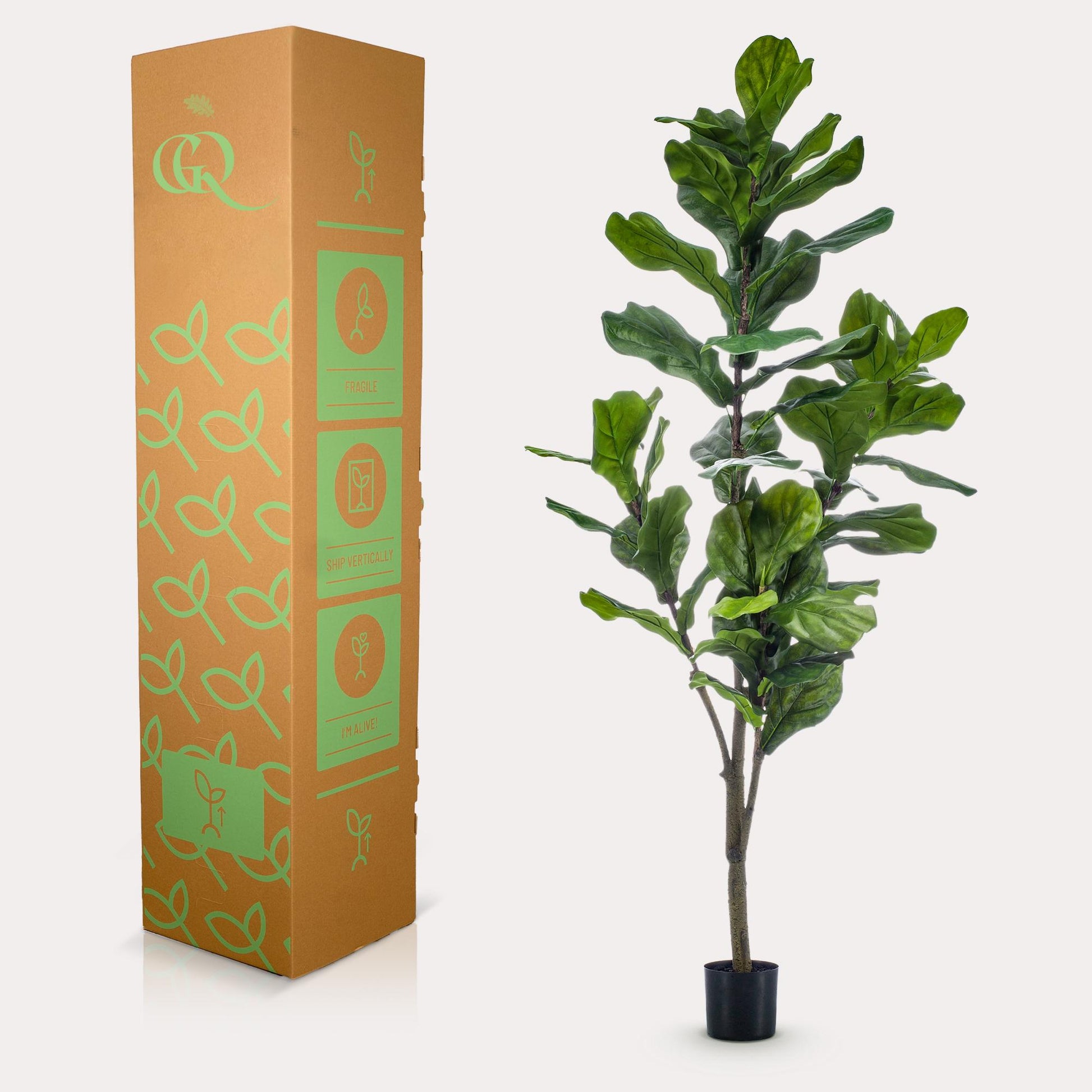 Kunstplant - Ficus Lyrata  - Tabaksplant - 150 cm - Forest Plants