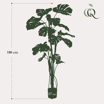 Kunstplant - Monstera  - Gatenplant - 180 cm - Forest Plants