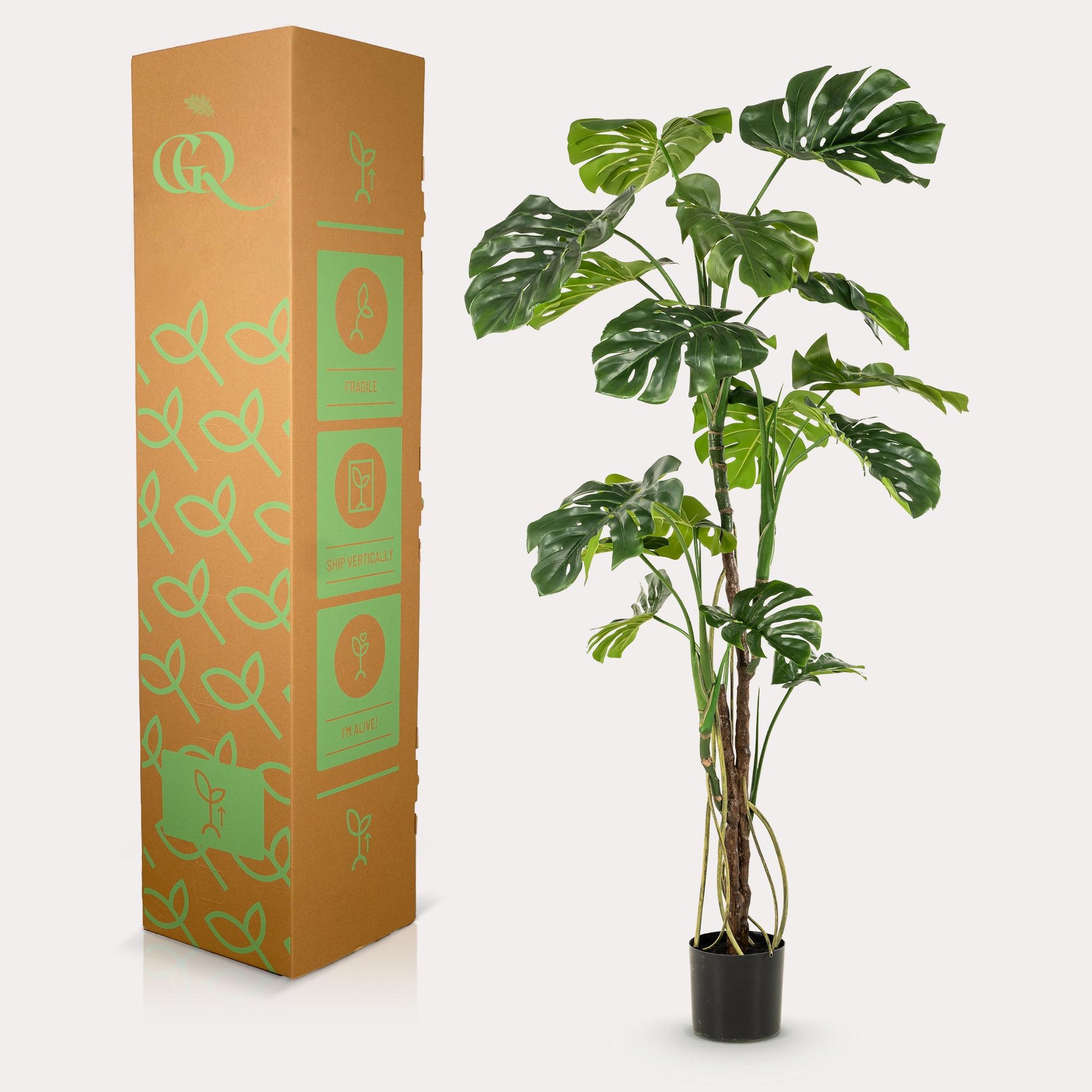Kunstplant - Monstera  - Gatenplant - 180 cm - Forest Plants