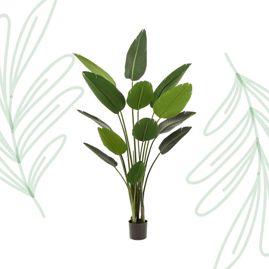 Kunstplant - Strelitzia Nicolai - Paradijsvogelbloem - 190 cm - Forest Plants