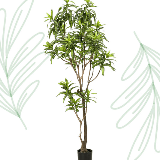 Kunstplant - Dracaena - Drakenboom - 190 cm - Forest Plants
