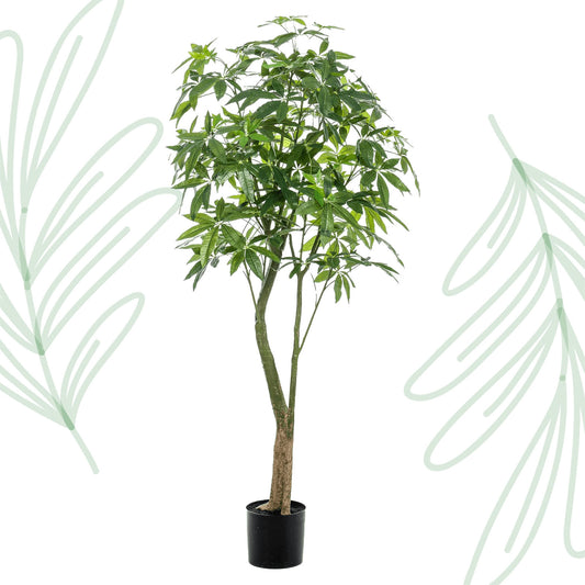 Kunstplant - Pachira Aquatica - Geldboom - 180 cm - Forest Plants