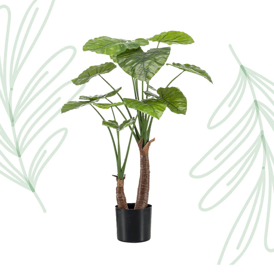 Kunstplant - Alocasia - Olifantsoor - 110 cm - Forest Plants
