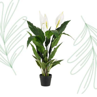 Kunstplant - Spathiphyllum - Lepelplant - 90 cm - Forest Plants