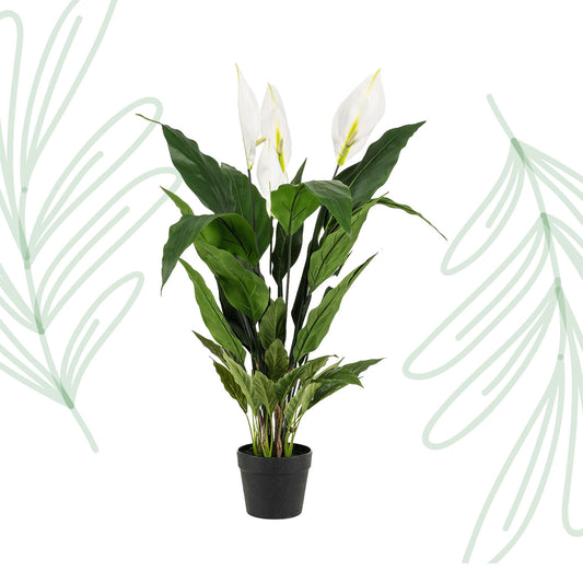 Kunstplant - Spathiphyllum - Lepelplant - 90 cm - Forest Plants