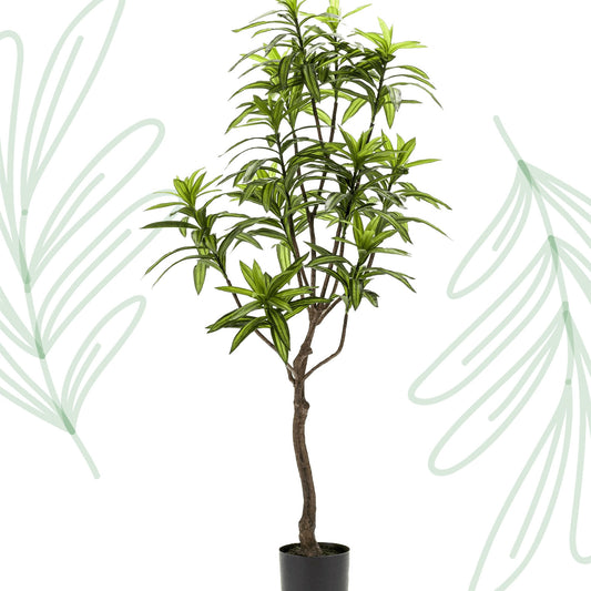 Kunstplant - Dracaena - Drakenboom - 190 cm - Forest Plants
