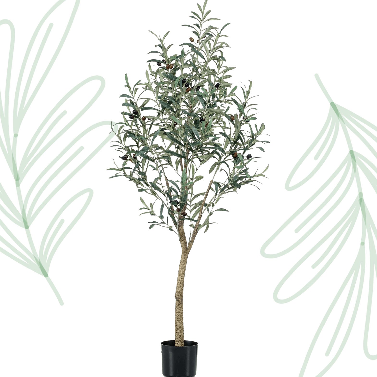 Kunst Olijfboom -  Olea europaea - Olijfboom - 140 cm - Forest Plants