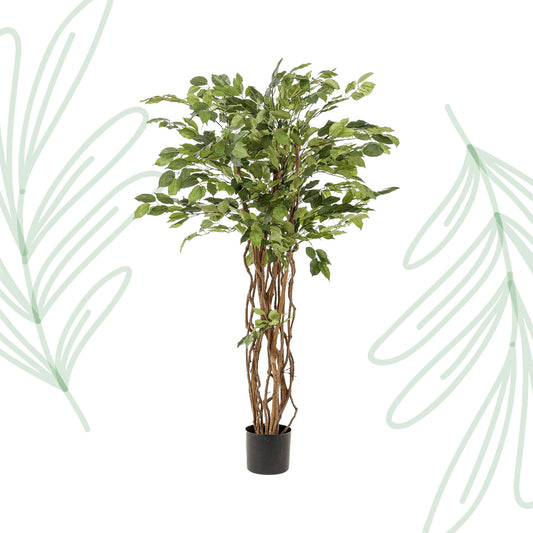 kunstplant - Ficus liana  - Vioolbladplant - 140 cm - Forest Plants