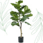 Kunstplant - Ficus Lyrata - Tabaksplant - 90 cm - Forest Plants