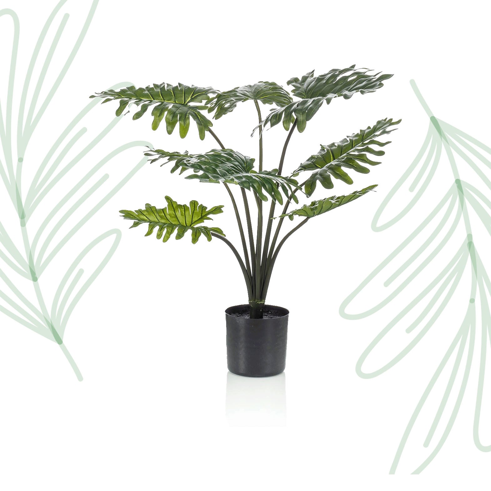 Kunstplant - Philodendron - 60 cm - Forest Plants