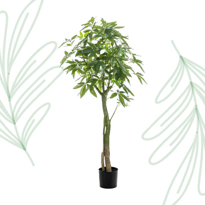 Kunstplant - Pachira Aquatica - Geldboom - 150 cm - Forest Plants