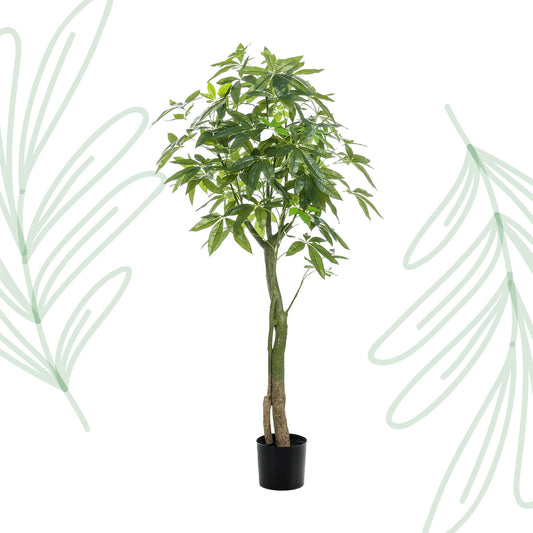 Kunstplant - Pachira Aquatica - Geldboom - 150 cm - Forest Plants