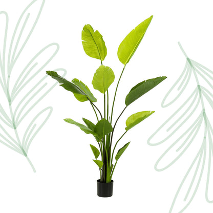 Kunstplant - Strelitzia Nicolai - Paradijsvogelbloem - 150 cm - Forest Plants