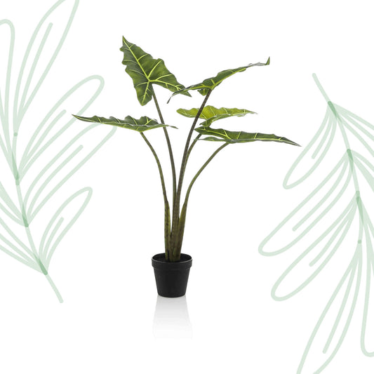 Kunstplant - Alocasia Frydek - Olifantsoor - 80 cm - Forest Plants