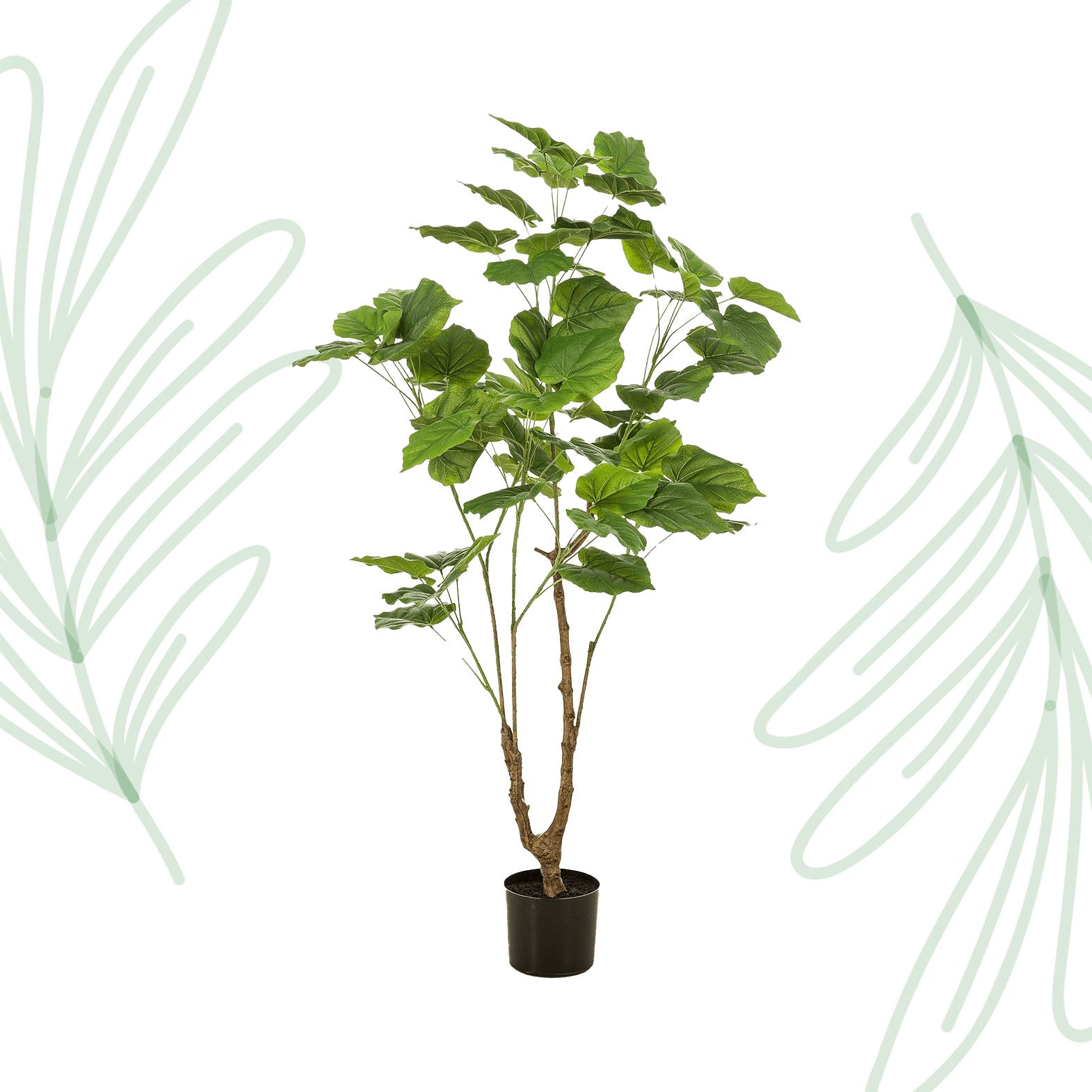 Kunstplant - Ficus umbellate - Afrikaanse vijg - 125 cm - Forest Plants