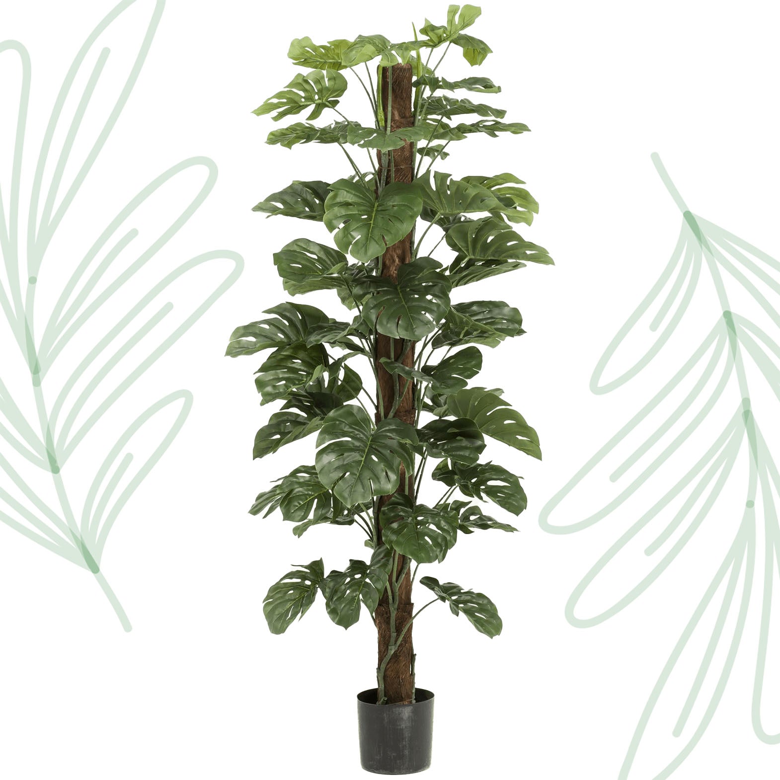 Kunstplant - Monstera Deliciosa - 180 cm - Forest Plants