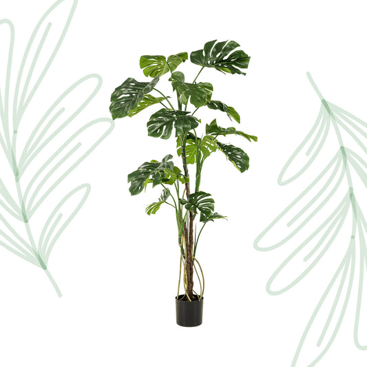 Kunstplant - Monstera  - Gatenplant - 180 cm - Forest Plants