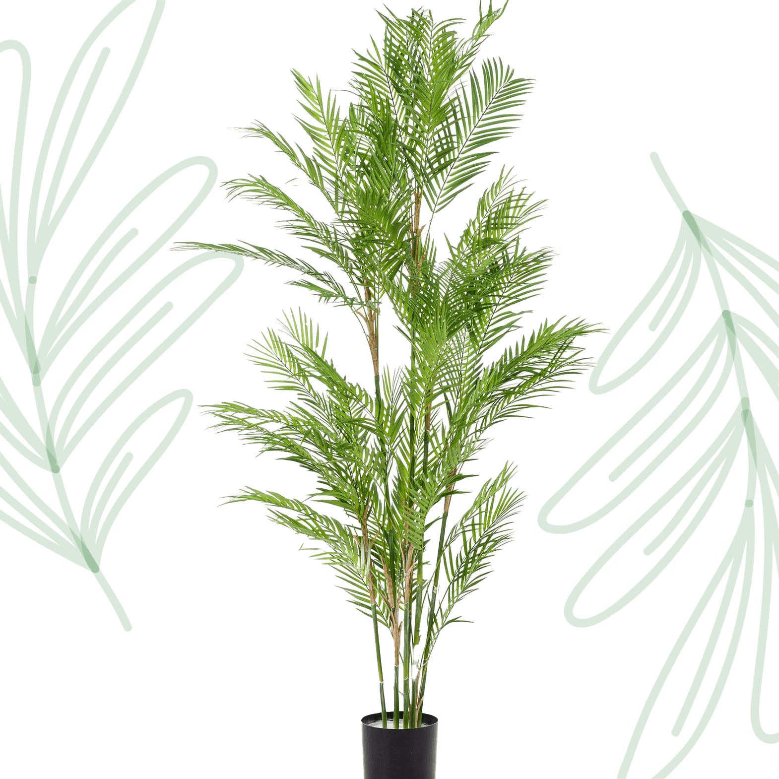 Kunstplant - Chamaedorea Elegans - Bergpalm - 180 cm - Forest Plants