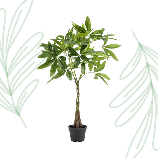 Kunstplant - Pachira aquatica - Geldboom - 90 cm - Forest Plants