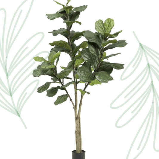 Kunstplant - Ficus Lyrata - Tabaksplant - 180 cm - Forest Plants
