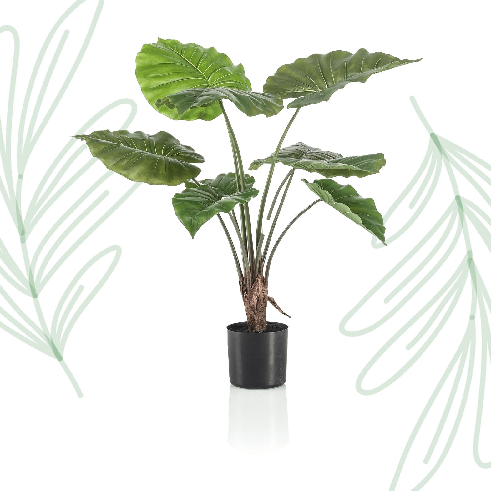 Kunstplant - Alocasia - Olifantsoor - 70 cm - Forest Plants