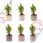 Mini-kerstboom set 6 - inclusief pot set Madrid + 20 LED-lichtjes