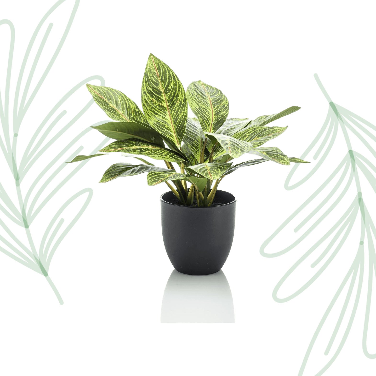 Kunstplant - Croton Codiaeum - Wonderstruik - 38 cm - Forest Plants